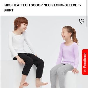 UNIQLO HEATTECH Scoop Neck Long Sleeve T-Shirt